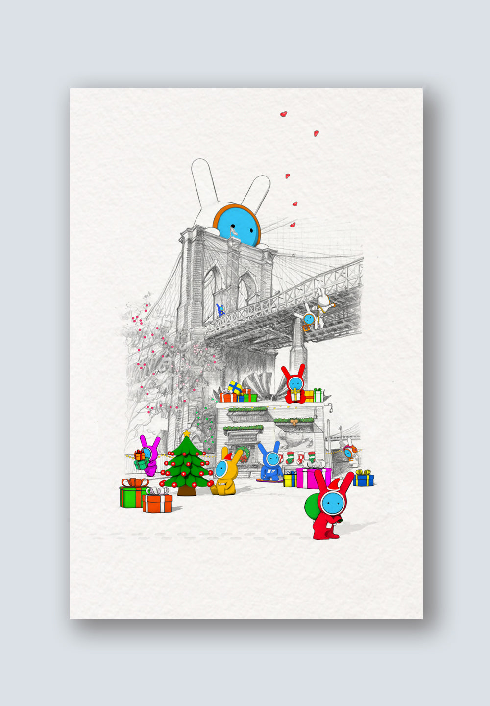 Miragi AR Interactive Holiday Card - Brooklyn Bridge in Holiday Glow