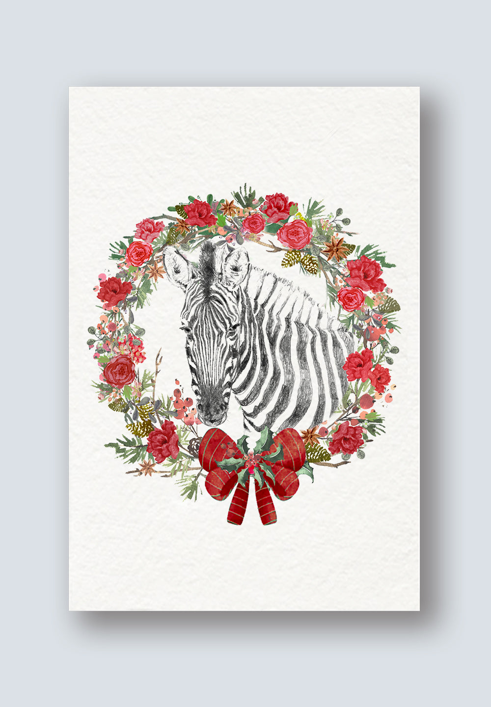 Zebra Holiday Card