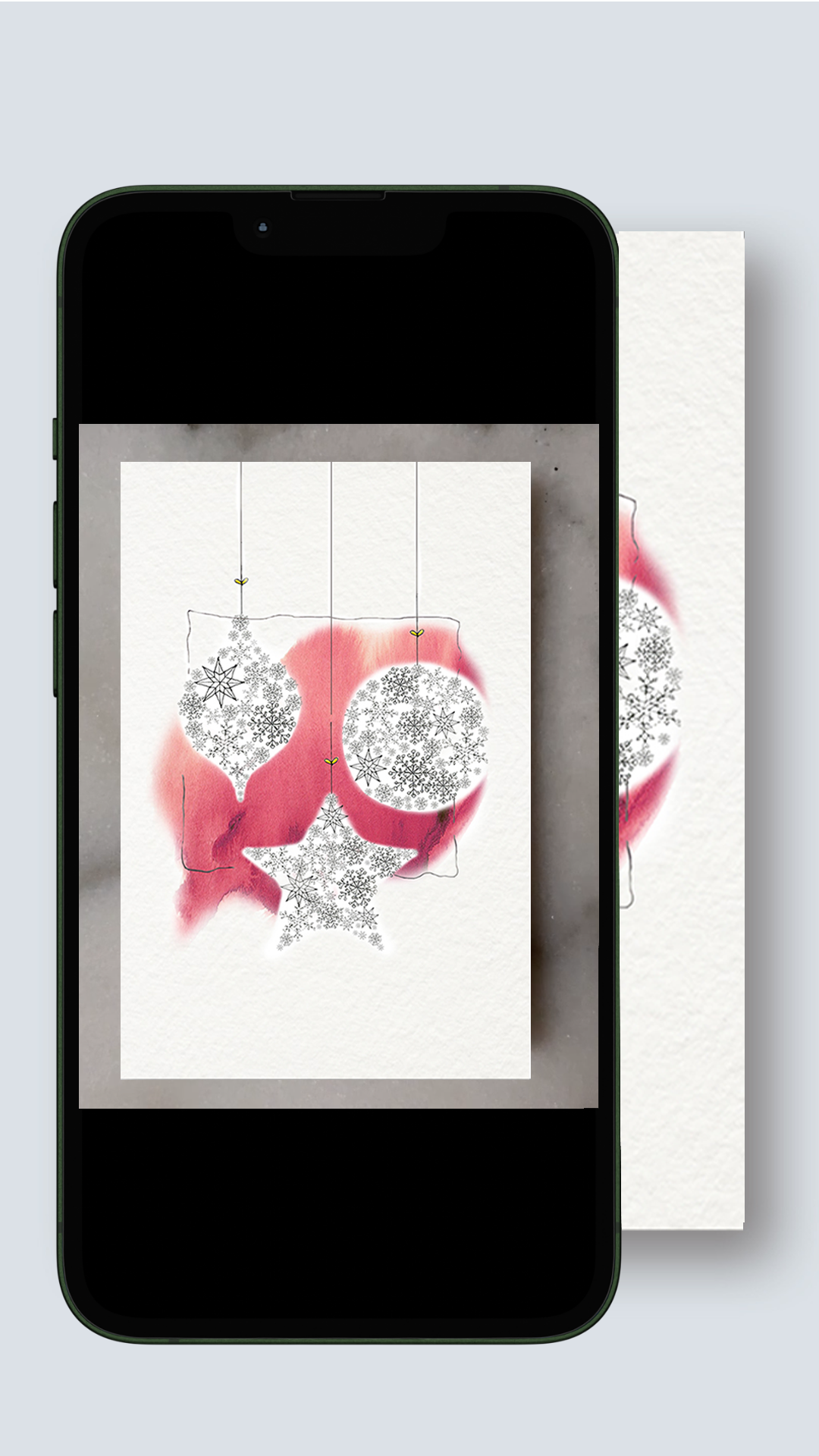 eCard AR Interactive Snowflakes Greeting Card