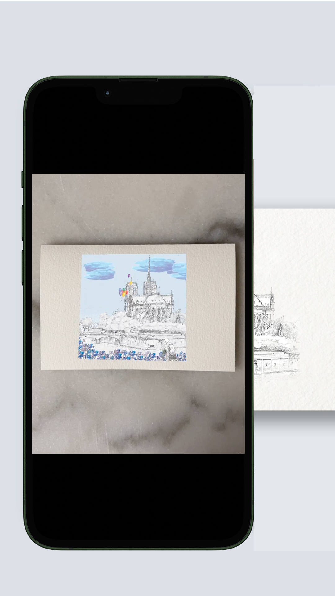 Ecard Notre Dame in Paris Greeting Card