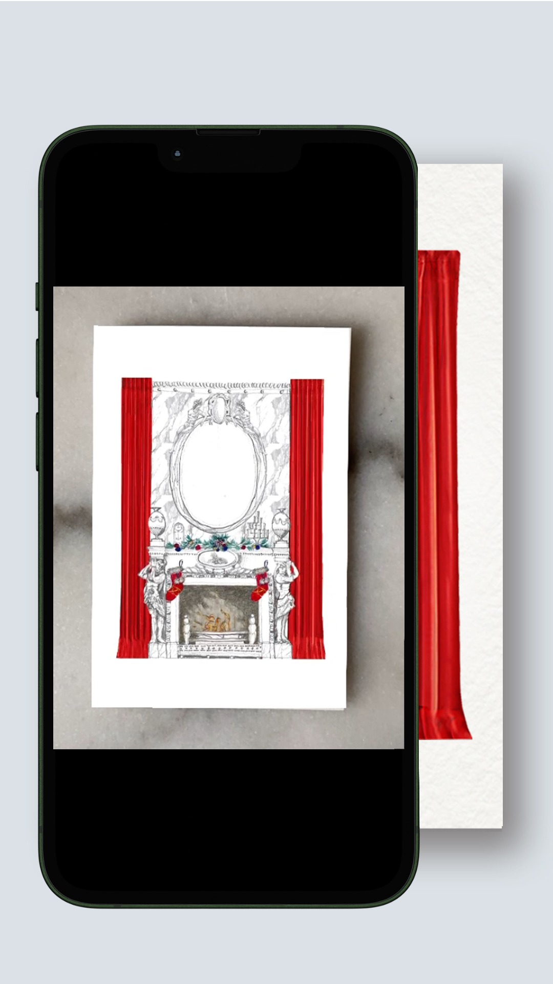 eCard AR Interactive Red Curtain Call Greeting Card