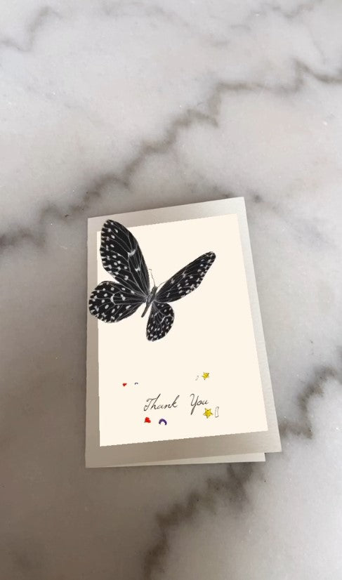 eCard AR Interactive Black Butterfly Greeting Card video