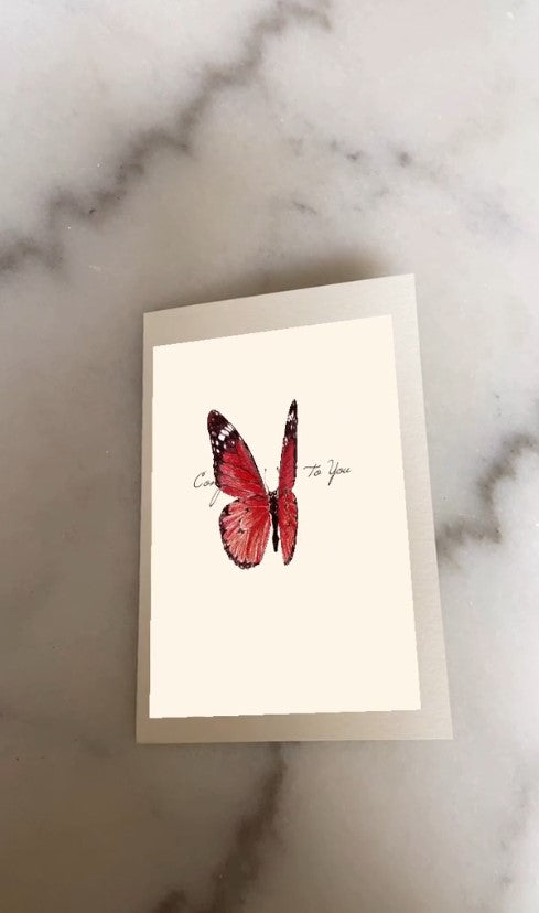 eCard - AR Interactive Red Butterfly Congratulations Card video