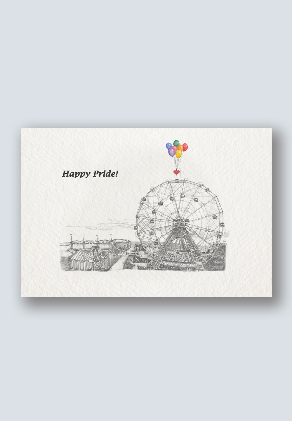 The Coney Island Wonder Wheel  Pride Edition Greeting Cards
