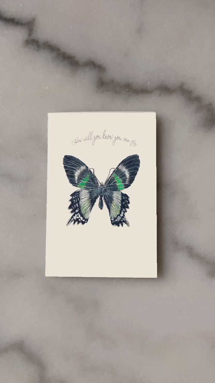 AR Interactive Green Butterfly Greeting Card Video