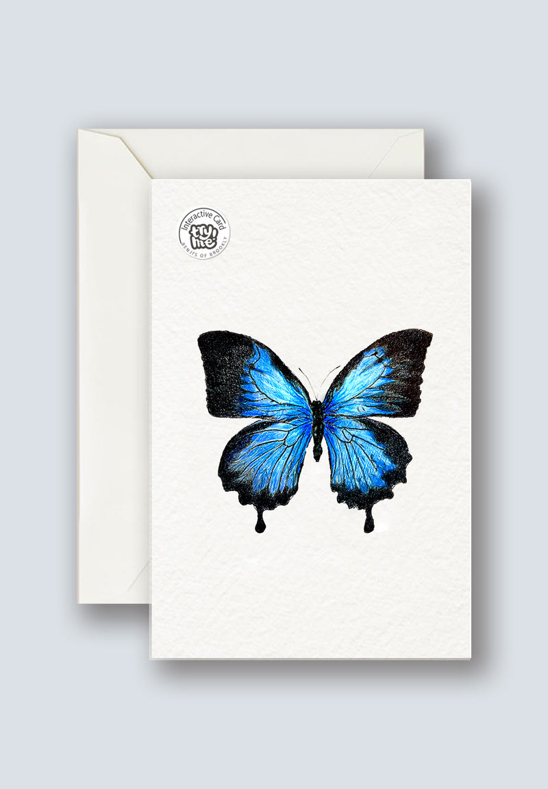 Flying Butterfly Birthday Greeting Card