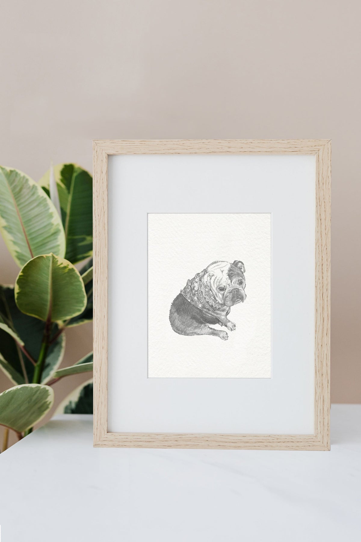 Mick the English Bulldog Art Print