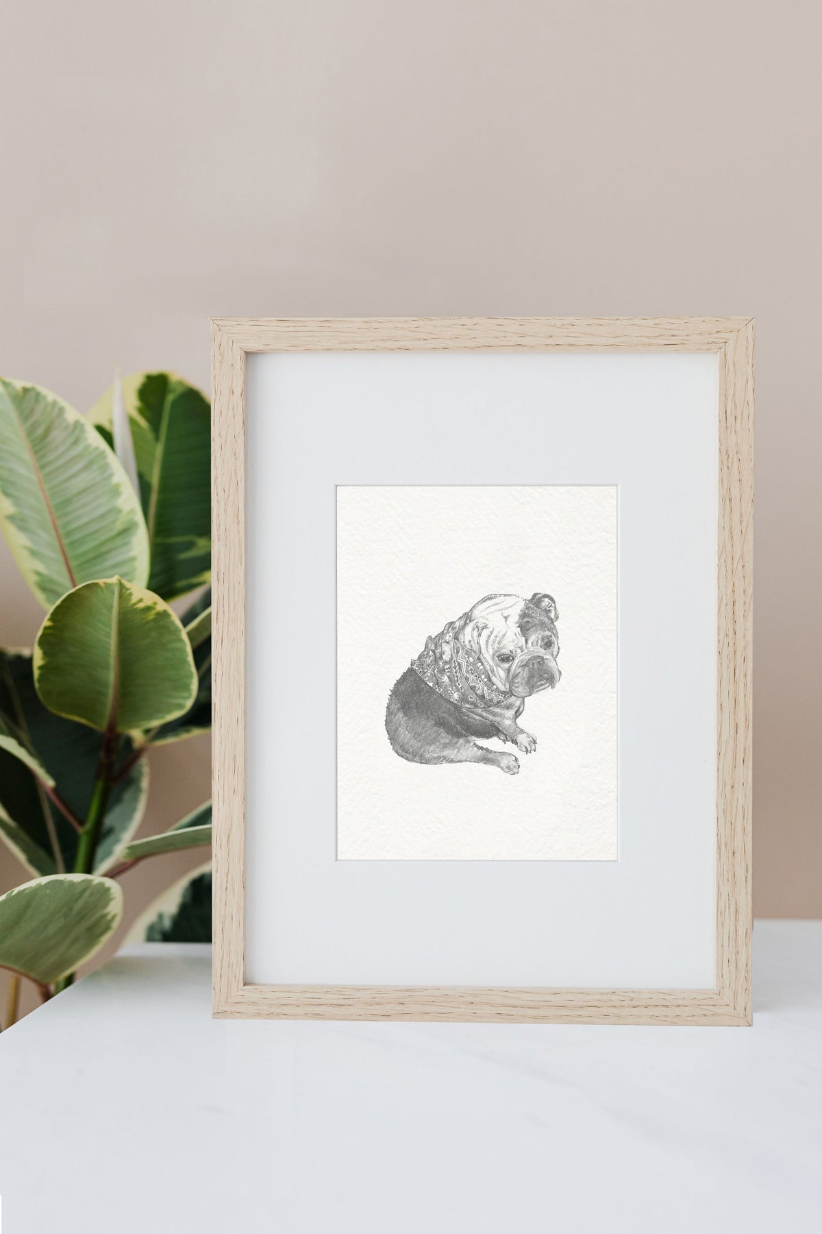 Mick the English Bulldog Art Print