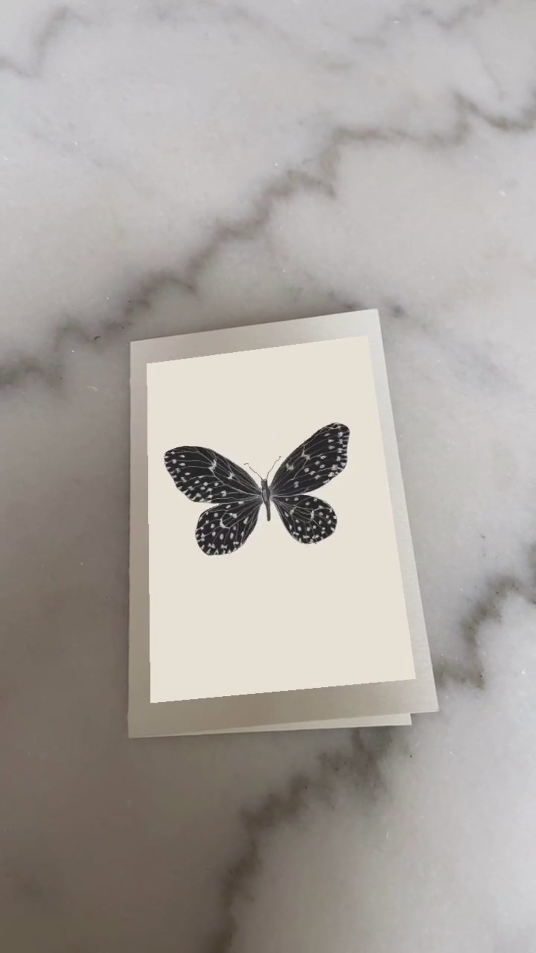 AR Interactive Butterfly Thank You Greeting Card Video