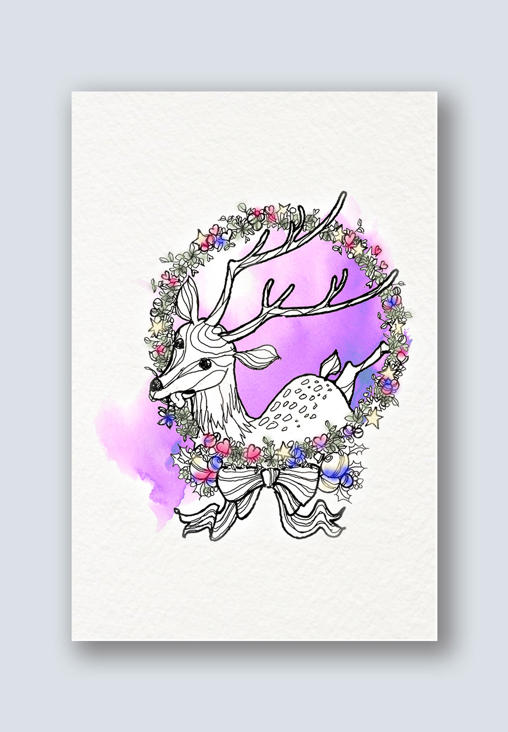 Christmas Deer Greeting Card