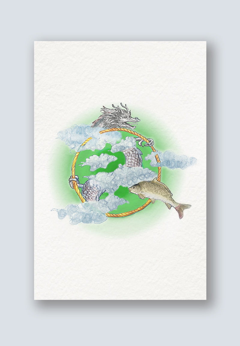 year of the dragon greeting card