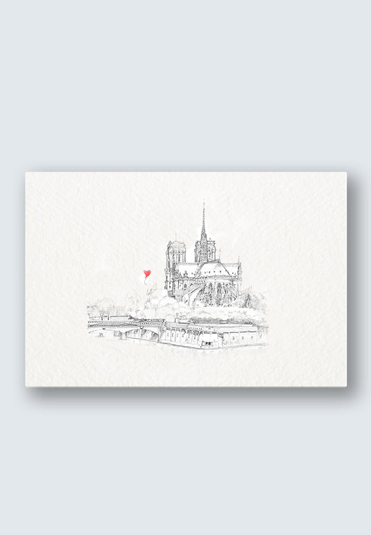 Miragi AR Interactive Greeting Card - Notre Dame in Paris